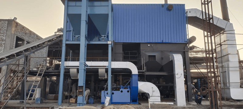 Industrial boiler piping